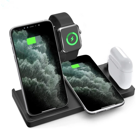 15W Fast 4 In 1 Wireless Charger Phone Apple Watch Charging Stand