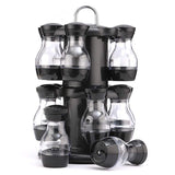 Kitchen Storage Cruet Condiment 360 Rotating Spice Bottle Container