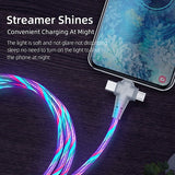 3 in 1 Luminous Phone  USB  Cable for Iphone