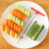 Kitchen Cook Manual Spiral Screw Slicer Vegetables Spiral Knife Carving 1pc