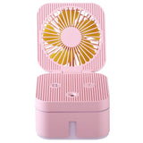 Moisturizing Desktop Cube Humidifier Nightlight Fan Office