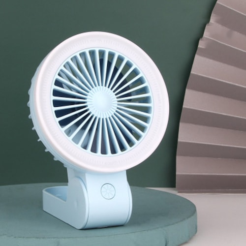 Fold Mini Fan with Light USB Charing Portable Fan Office