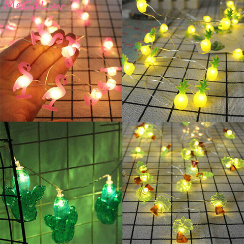 Unicorn LED String Light Pineapple Fairy Lights Tropical Party