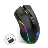 Wireless Mouse Game 7 Button LED USB Computer Silent