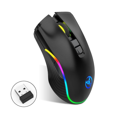 Wireless Mouse Game 7 Button LED USB Computer Silent