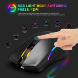 Wireless Mouse Game 7 Button LED USB Computer Silent