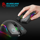 Wireless Mouse Game 7 Button LED USB Computer Silent