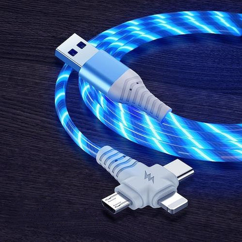 3 in 1 Luminous Phone  USB  Cable for Iphone