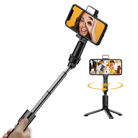 Extendable 360° Rotation Smart Follow Phone Tripod Selfie Stick