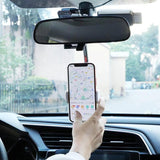 360 Degrees Car Rearview Mirror Mount Phone Holder GPS Seat