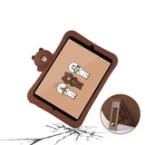 3D Cute Cartoons With Bracket Tablet Case Cover For IPad