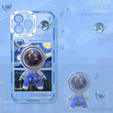 3D Luxury Astronaut Phone Case For iPhone  Silicone Back Cover