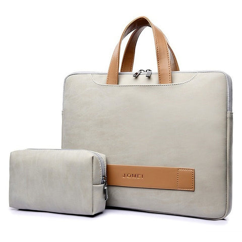 Portable Laptop Bag Waterproof PU Leather  Case Casual Business Handbag