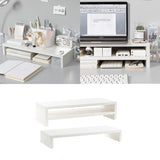 Wooden Monitor Stand Desktop Storage Shelf Laptop Stand Computer Office