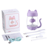 USB Cat Mini Aromatherapy LED Air Humidifier 3 in1