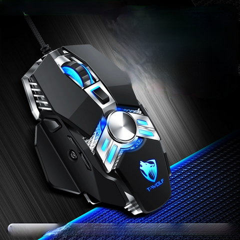 New Professional Gaming Mouse 6400 DPI LED Optical USB Wired  Computer Gamer  for PC