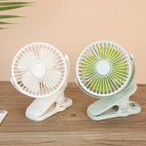 360° Adjustable Table Clip Mini Rechargeable USB Portable Fan Office