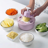 Kitchen Cook Manual Vegetable Cutter Round Slicer Chopper Tools 3 In 1