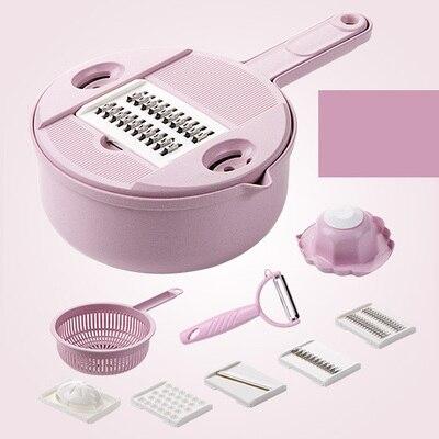 Kitchen Cook Manual Vegetable Cutter Round Slicer Chopper Tools 3 In 1