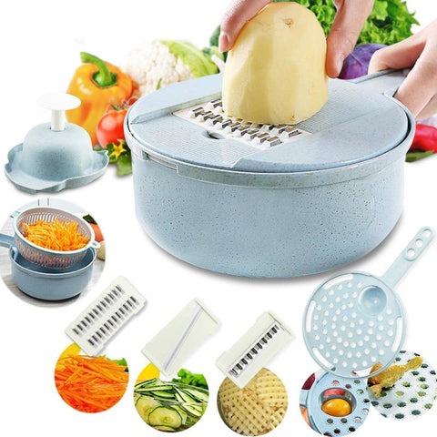 Kitchen Cook Manual Vegetable Cutter Round Slicer Chopper Tools 3 In 1