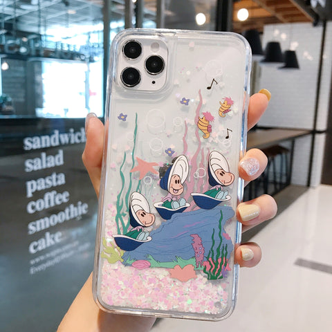 Love Heart Liquid quicksand Glitter Phone Case for Samsung Phone