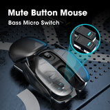 Aluminum Alloy Wireless Rechargeable Slience Mouses PC