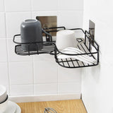 Bathroom Punch Corner Frame Bathroom Installation Iron Storage Shelf Kitchen Tripod Corner - honeylives