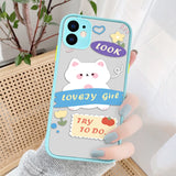 Bear Pattern Case For iPhone  Case Transparent Back Cases Phone