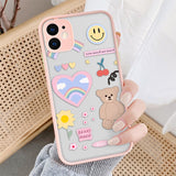 Bear Pattern Case For iPhone  Case Transparent Back Cases Phone