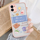 Bear Pattern Case For iPhone  Case Transparent Back Cases Phone