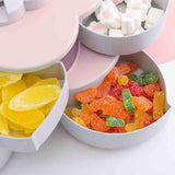 Kitchen Tableware Rotating Snack Box Flower Design Candy Organizer