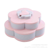 Kitchen Tableware Rotating Snack Box Flower Design Candy Organizer