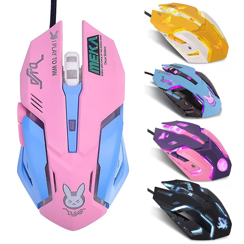 Breathing LED USB Wired Optical Mouse  PC Laptop Desktop