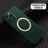 Carbon Fiber Magnetic Case for IPhone IPones Macsafe Bumper Cover