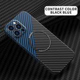 Carbon Fiber Magnetic Case for IPhone IPones Macsafe Bumper Cover