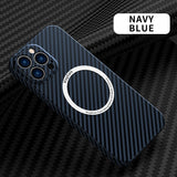 Carbon Fiber Magnetic Case for IPhone IPones Macsafe Bumper Cover