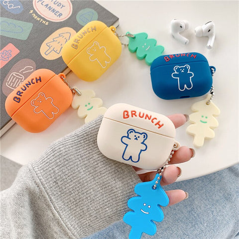 Cartoon  Bluetooth Earphone Case for AirPods  Silicone   Phone