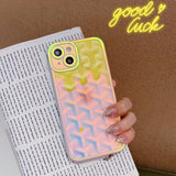 Colorful Gradient Soft Silicone Shockproof Phone Case For iPhone