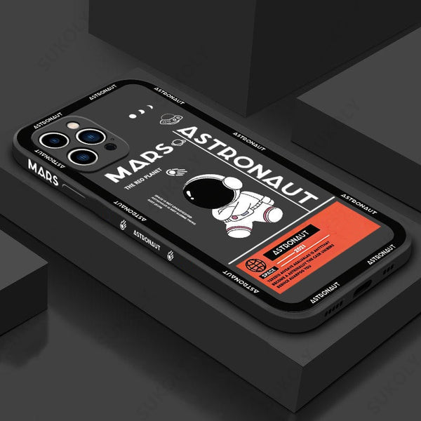 Case for IPhone  Pro ShockProof Silicone Mars Astronuat Soft Back Cover