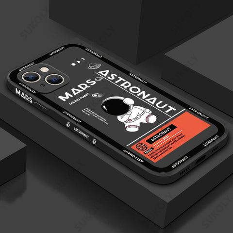 Case for IPhone  Pro ShockProof Silicone Mars Astronuat Soft Back Cover