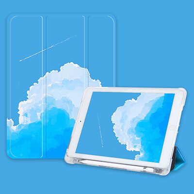 Case for iPad Generation with Pencil Holder Tablet Transparent