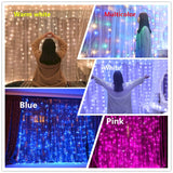 Christmas Lights USB Remote Led Curtain String Light
