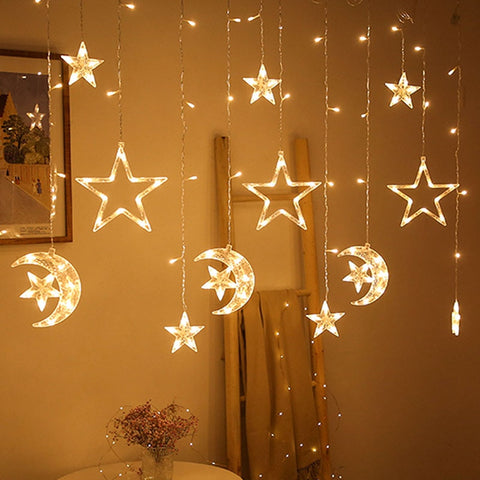 Garland Star Moon Decor Home  Light