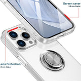 Clear Magnetic Ring Holder Phone Case for IPhone Shockproof Soft Bracket Cover