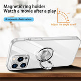 Clear Magnetic Ring Holder Phone Case for IPhone Shockproof Soft Bracket Cover