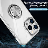 Clear Magnetic Ring Holder Phone Case for IPhone Shockproof Soft Bracket Cover