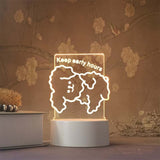 Cute 3D Night Light LED Lovely Bear Dog Table USB