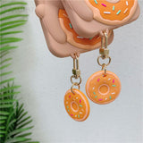 Cute 3D Stereo Bear Donut Pendant Case Silicone Cover Phone