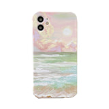 Cute Art Oil Painting Hidden Bracket Phone Case iPhone Phone