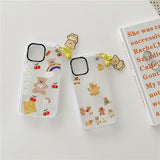 Cute Bear  Phone Case For iphone Transparent Cartoon Cases